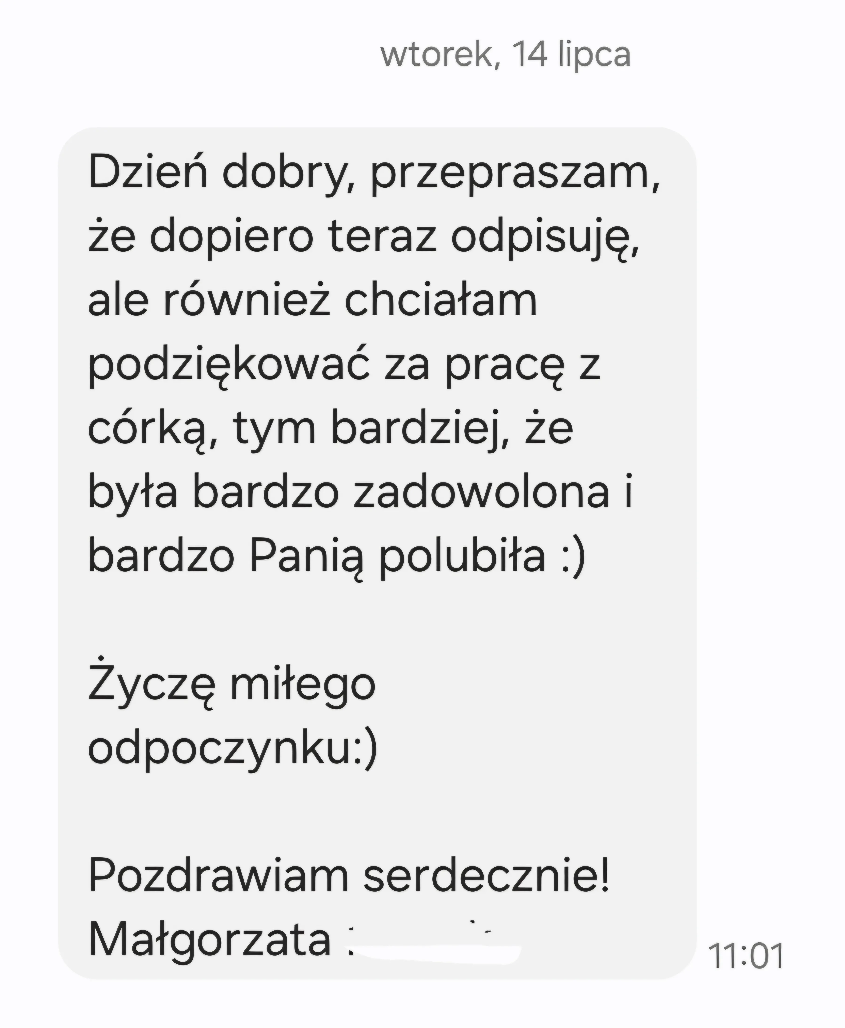 Opinia rodzica – wiadomość 1 z 27