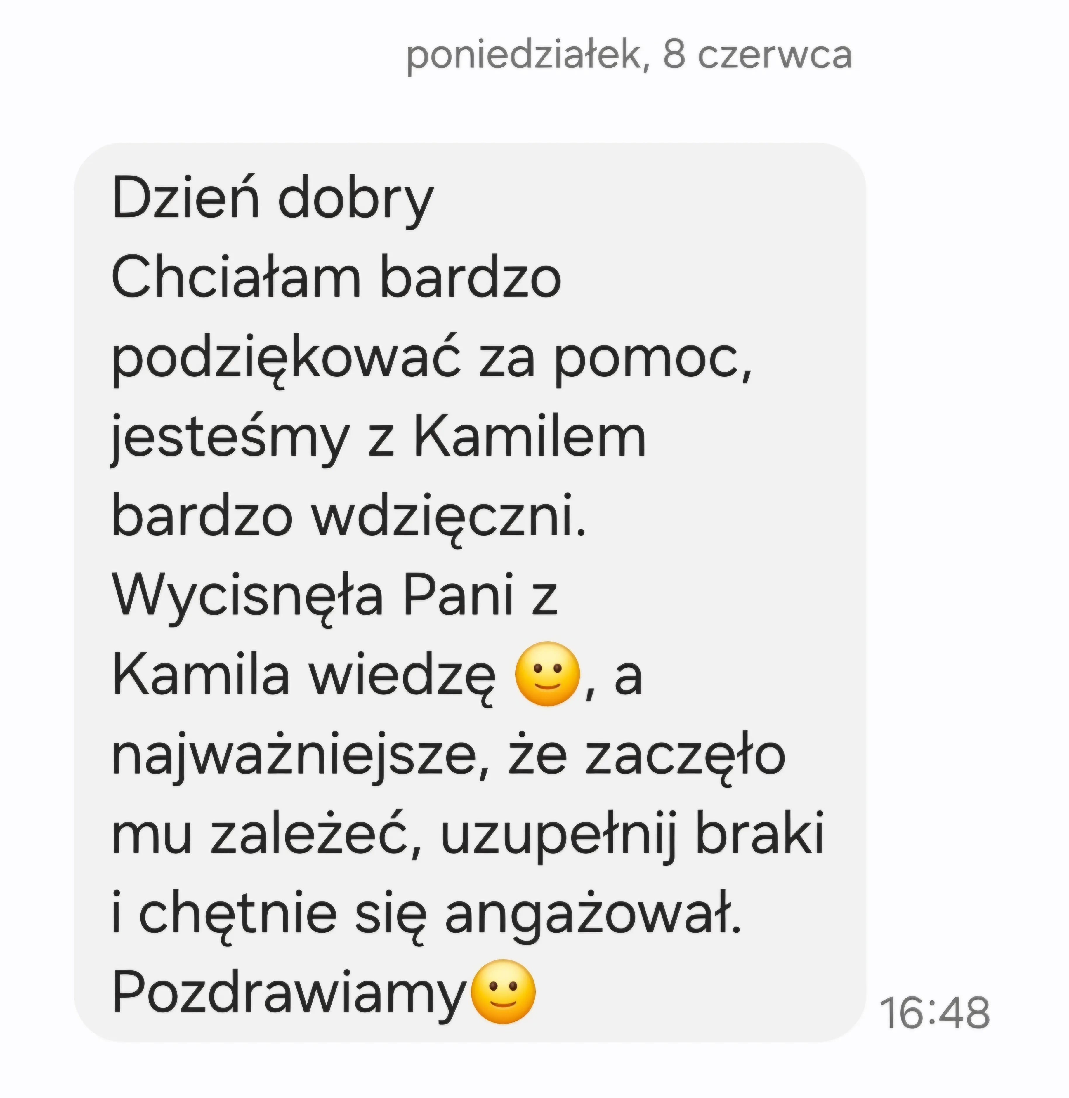 Opinia rodzica – wiadomość 2 z 27