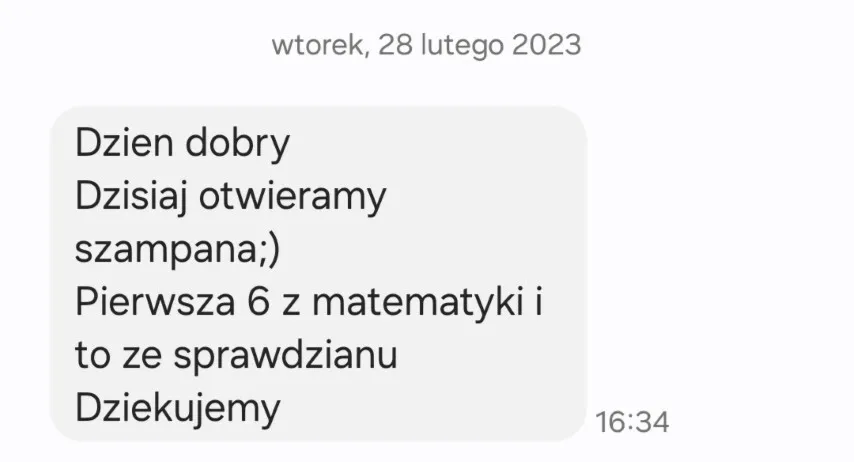 Opinia rodzica – wiadomość 15 z 27