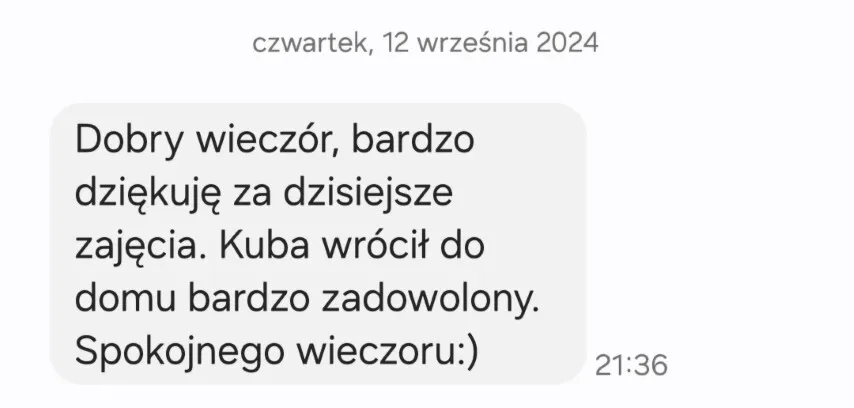 Opinia rodzica – wiadomość 17 z 27