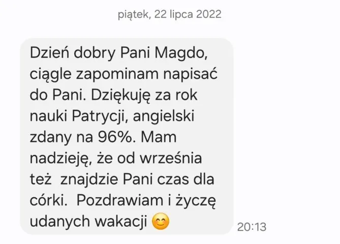 Opinia rodzica – wiadomość 24 z 27